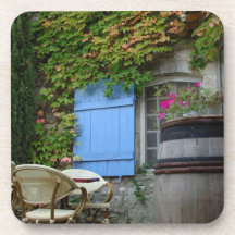 France, Les Baux de Provence, cafÃ© patio Drink Coasters