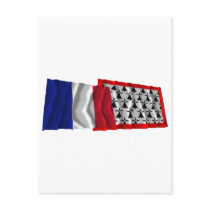 France & Limousin waving flags Post Cards