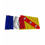 France & Lorraine waving flags t-shirts
