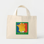 France Map Tote Bag