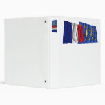 France & Meuse waving flags 3 Ring Binder