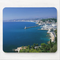 France, Nice, aerial view of the port Mousepad