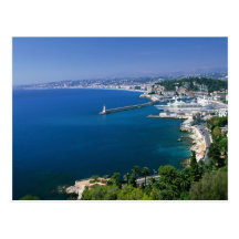 France, Nice, aerial view of the port Postcards