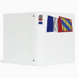 France & Nièvre waving flags Vinyl Binders