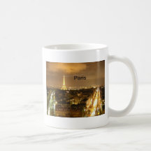 France Paris at night Eiffel Tower (by St.K) Mugs