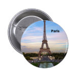 France Paris Eiffel Tower (by St.K) Pinback Button