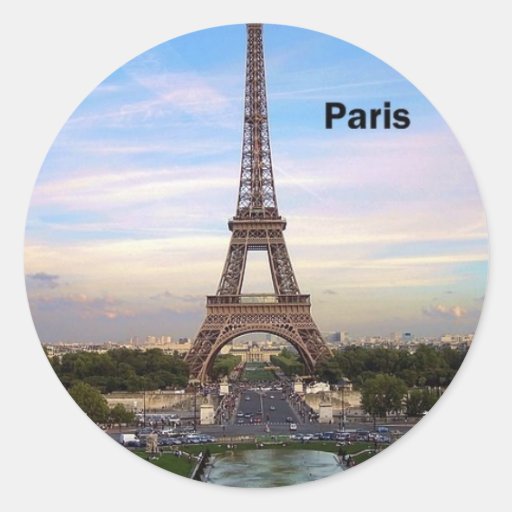 France Paris Eiffel  tower (new) (St.K) Round Sticker