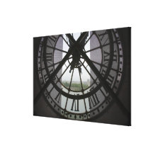 France, Paris. View across Seine River through Gallery Wrap Canvas