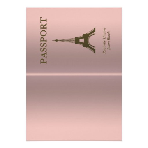 France Passport (rendered) Wedding Invitation II