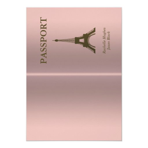 France Passport (UNLOCKED) Wedding Invitation II