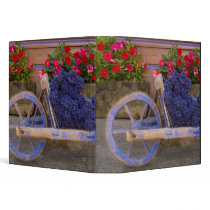 France, Provence, Sault. Old wooden cart with 3 Ring Binder