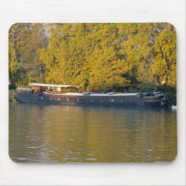 France, Rhone River, near Avignon, barge along Mousepad