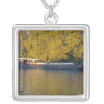 France, Rhone River, near Avignon, barge along Necklace