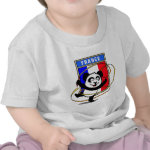 This adorable little panda bear is too cute! Featured in front of a large flag from France, this panda is getting ready to do a rhythmic gymnastics routine with a gymnastics ribbon! This cute design is perfect for gymnasts and gymnastics fans.