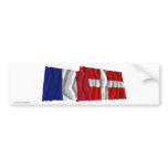 France &amp; Savoie waving flags Bumper Sticker
