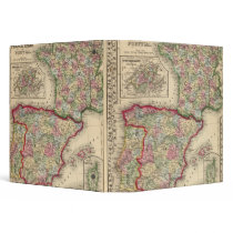 France, Spain, Portugal Map by Mitchell 3 Ring Binder