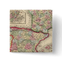 France, Spain, Portugal Map by Mitchell Button