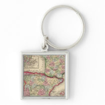 France, Spain, Portugal Map by Mitchell Key Chains