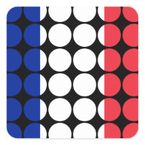 France Stylish Girly Chic : Polka Dot French Flag Stickers