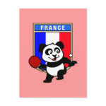 This is a cute shirt for table tennis players and fans. Panda loves to play table tennis in front of this flag of France! This table tennis panda shirt is a great gift for table tennis players and fans!