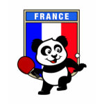 This is a cute shirt for table tennis players and fans. Panda loves to play table tennis in front of this flag of France! This table tennis panda shirt is a great gift for table tennis players and fans!