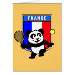 This adorable little panda loves to get out on the court and hits some balls. Panda plays in front of a large flag of Tennis. This is a great design for anyone who loves to play tennis, watch tennis or just loves cute pandas.