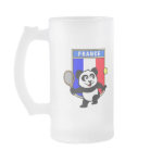 This adorable little panda loves to get out on the court and hits some balls. Panda plays in front of a large flag of Tennis. This is a great design for anyone who loves to play tennis, watch tennis or just loves cute pandas.