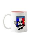 This adorable little panda loves to get out on the court and hits some balls. Panda plays in front of a large flag of Tennis. This is a great design for anyone who loves to play tennis, watch tennis or just loves cute pandas.