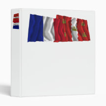 France & Vienne waving flags 3 Ring Binders