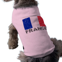France Vintage Flag pet clothing
