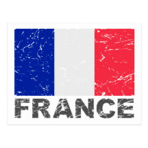 France Vintage Flag Post Cards