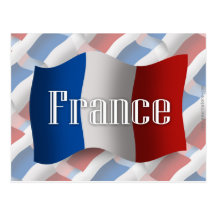 France Waving Flag Post Card