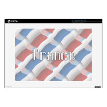 France Waving Flag Skin For Laptop