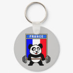 This cute bodybuilding panda loves weightlifting. He stands in front of a large flag of France. Look how easy he lifts that heavy barbell loaded with weight plates. This design is too cute. Great gifts here for anyone from France who loves weightlifting.
