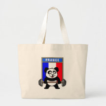 France Weightlifting Panda Tote Bag