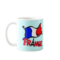 France with Flag Products Mugs