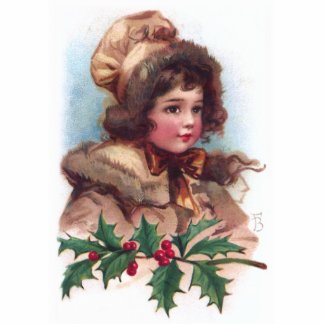 Frances Brundage: Winter Girl with Holly