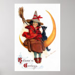 Frances Brundage: Witch on Sickle Moon Poster
