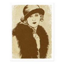 "Frances" ~ Roaring 20's Postcard postcards