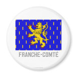 Franche-Comté flag with name Refrigerator Magnet