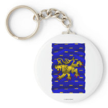 Franche-Comté waving flag Keychains