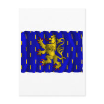Franche-Comté waving flag Postcards