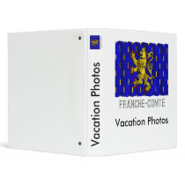 Franche-Comté waving flag with name 3 Ring Binder
