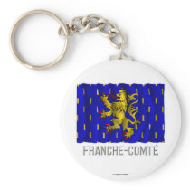 Franche-Comté waving flag with name Key Chains