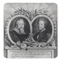 Francis Beaumont and John Fletcher Square Stickers