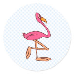 Francisco Flamingo Round Sticker
