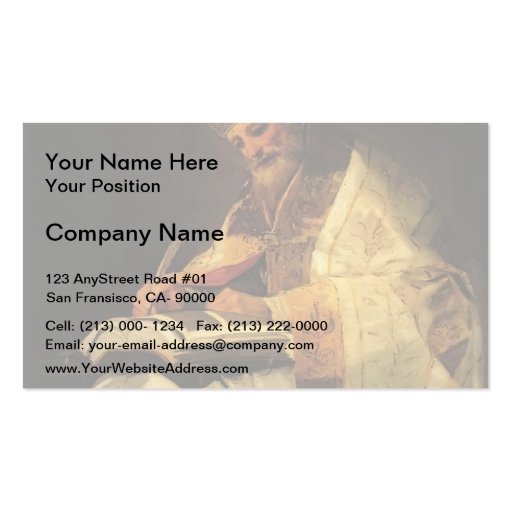 Francisco Goya- Saint Gregory Business Card (front side)