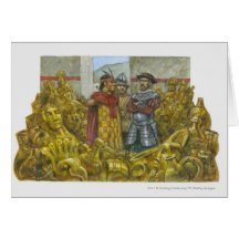 Francisco Pizarro next to Inca Emperor Atahualpa Cards