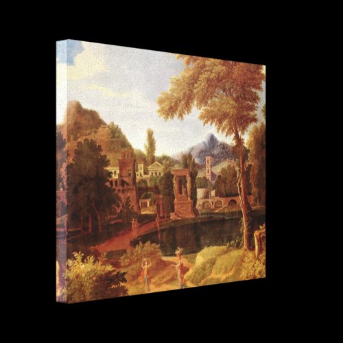 Francisque Millet - ideal landscape Stretched Canvas Print