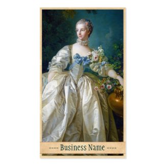 FRANCOIS BOUCHER - MADAME BERGERET portrait art Business Cards